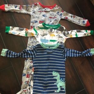 Set of 3 Cotton Footie Pajamas